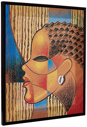 Shades of Color Composite of A Woman Framed Canvas Art, 19.625 x 15.625 inches (FCA156), Multicolor