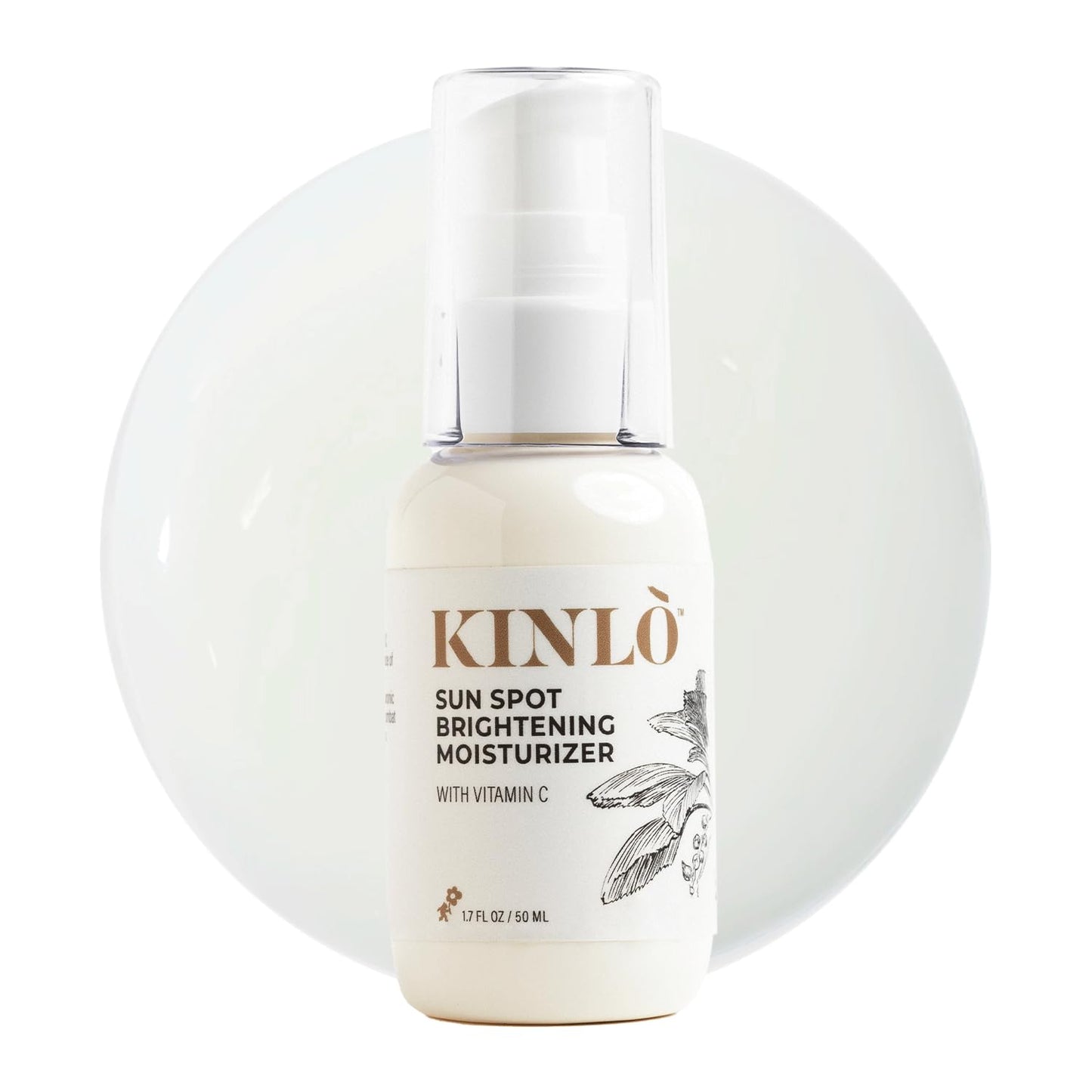 Kinlo Sun Spot Brightening Moisturizer | Vitamin C, Ferulic Acid & Hyaluronic Acid | Daily Brightening Face Serum & Moisturizer | Black-Owned, Vegan Skincare | 1.7 fl oz