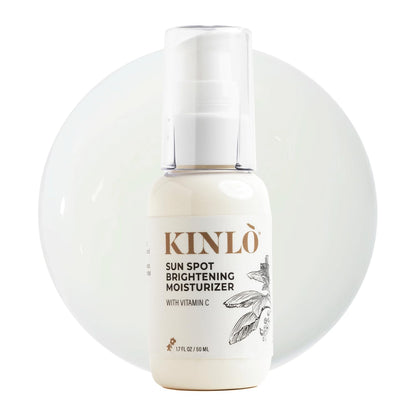 Kinlo Sun Spot Brightening Moisturizer | Vitamin C, Ferulic Acid & Hyaluronic Acid | Daily Brightening Face Serum & Moisturizer | Black-Owned, Vegan Skincare | 1.7 fl oz