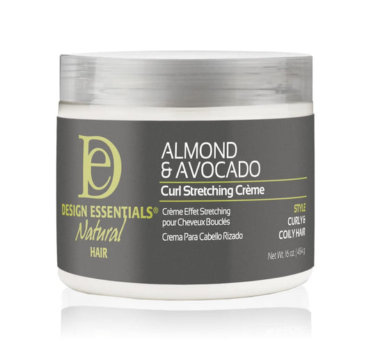 Design Essentials Natural Almond & Avocado Curl Stretching Cream For All Curl Types, Stretching Crème, 16 Fl Oz