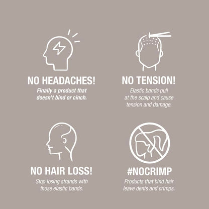 PuffCuff | Teeny 0.75" Hair Clamps | For All Natural, Fine Loose Curls, Thick, Coiled, Coarse, and Frizzy Hair | Painless, Damage-Free Styling Tool | Clear | 5 Pieces