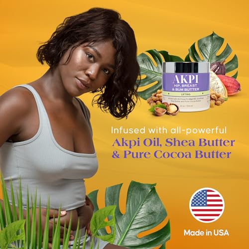 RA COSMETICS Akpi Lifting Butter for Butt, Hips, and Breasts - Surgery-Free Beauty Solution & Butt Enhancement Cream Moisturizer for Firming and Toning your Skin | Hip Lift Massage Cream, 12oz
