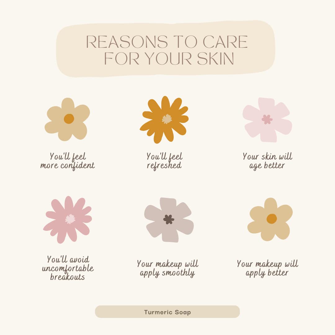 Red Rose Naturals Turmeric Soap Bar for Radiant Skin, Face and Body Glow Bar, Made with Natural Ingredients, Cleansing Soap, Sensitive Skin Friendly, Vegan 4 oz.