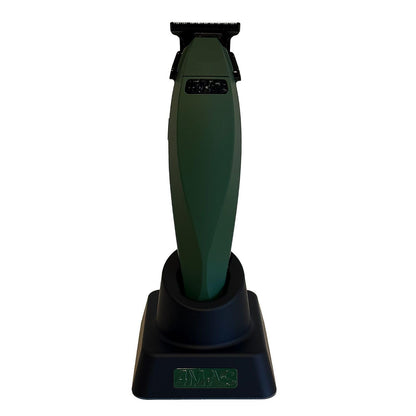 4MAS Kion Trimmer 2.0 - Professional Hair & Beard, Zero-Gapped, Cordless Lithium-Ion Trimmer with Charging Base (Green & Black)