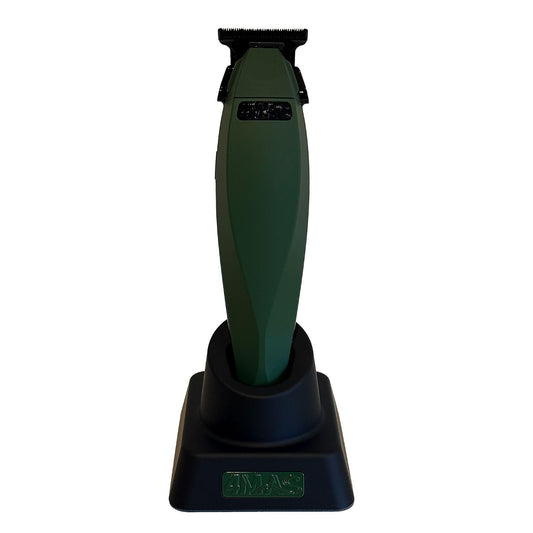4MAS Kion Trimmer 2.0 - Professional Hair & Beard, Zero-Gapped, Cordless Lithium-Ion Trimmer with Charging Base (Green & Black)