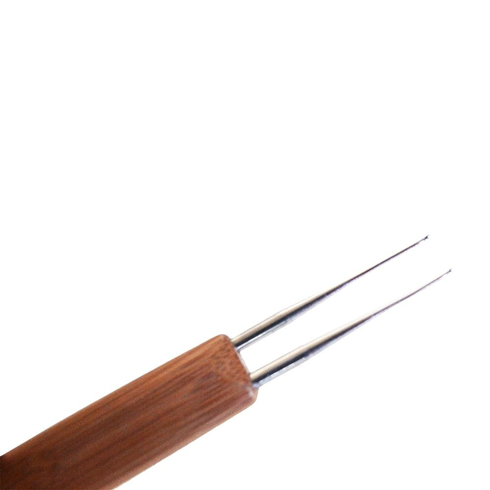 Locsanity Dreadlocks Tool Double Crochet Needle Bamboo Handle 0.75mm