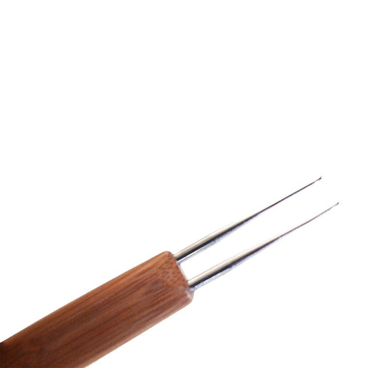 Locsanity Dreadlocks Tool Double Crochet Needle Bamboo Handle 0.75mm