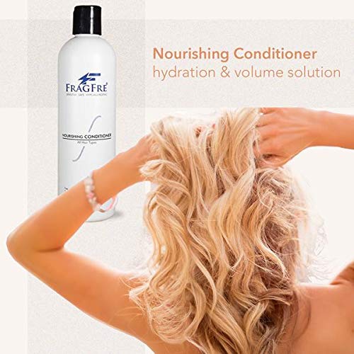 FRAGFRE Hydrating Shampoo and Nourishing Conditioner 12 oz/ea (2-Pack Gift Set) - Sulfate Free, Gluten Free, Parabens Free, Color Safe, Hypoallergenic, Fragrance Free