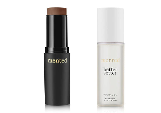 Mented Cosmetics Foundation Stick & Better Setter Setting Spray Bundle - M40 Medium Deep with Cool Undertones