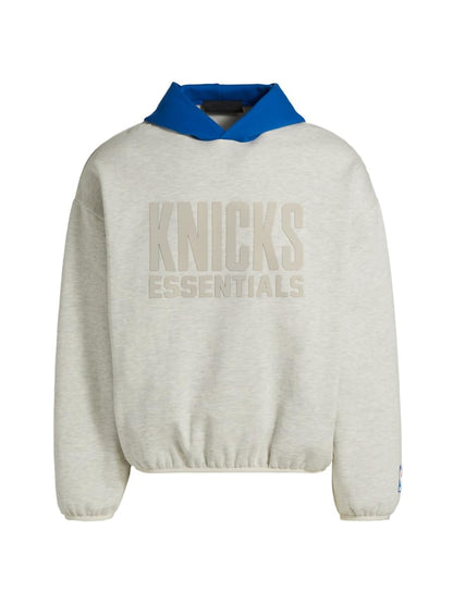 Fear of God Essentials, Knicks Fleece Hoodie, X-Small, Light Heather