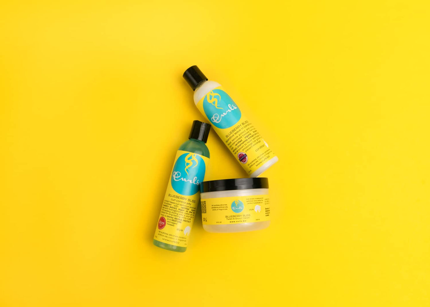 Curls Blueberry Bliss Reparative Leave In Conditioner - 8 oz, Helps Repair Damage and Prevent Breakage, Conditioner for Curly Hair, Wavy, and Coily Hair Types