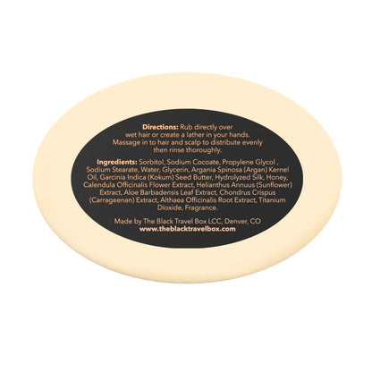 BlackTravelBox Solid Co-Wash Bar With Sunflower And Calendula To Refresh And Restore Hair Texture In-Between Shampoo Days, Easy 2-In-1 For Waves, Curls, And Coils, TSA Friendly - 2.6 Oz