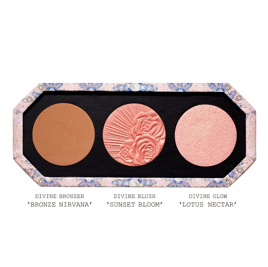 PAT McGRATH LABS Divine Blush + Bronze + Glow Limited Edition Trio - NIRVANA IN BLOOM, 0.36 Ounce (Pack of 1)