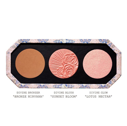 PAT McGRATH LABS Divine Blush + Bronze + Glow Limited Edition Trio - NIRVANA IN BLOOM, 0.36 Ounce (Pack of 1)