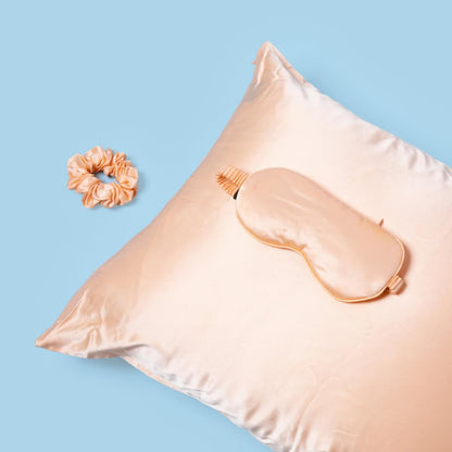 BLACKTRAVELBOX 100% Mulberry Silk Luxurious Mulberry Silk Weighted Eye Mask Pillow for Hair and Skin Health, Deep Sleep, Premium Grade 6A Silk, 600 Thread Count (Ocean Pearl)