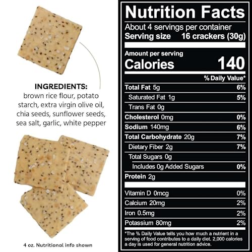 Every Body Eat Snack Thins, Sea Salt and Chia Seeds Flavor, Vegan, Gluten Free and Dairy Free (Pack of 2)