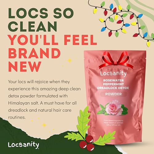 Locsanity Dreadlock Hair Scalp Detox - Deep Clean Dreadlock Powder, Cleansing Conditioner - Natural Hair Cleanser for Build Up - ACV Alternative, Loc Care and Maintenance Products