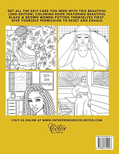 Exhale Again: A Self Care Coloring Book with Affirmations | Celebrating Black and Brown Women | Volume 2