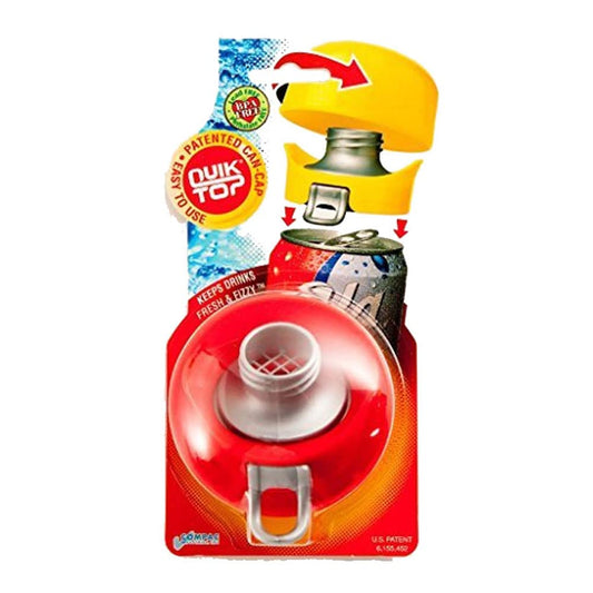 Compac Compac Quiktop Can Cap, Red, Keep Drinks Fresh & Fizzy - Turn Cans Into Bottles (Pack of 3)