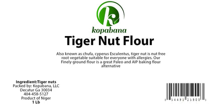 KOPABANA Tiger nuts Flour | chufa Flour | yellow nutsedge Flour | Gluten Free and Grain-Free Flour For Baking, Paleo & Non-GMO 1lb