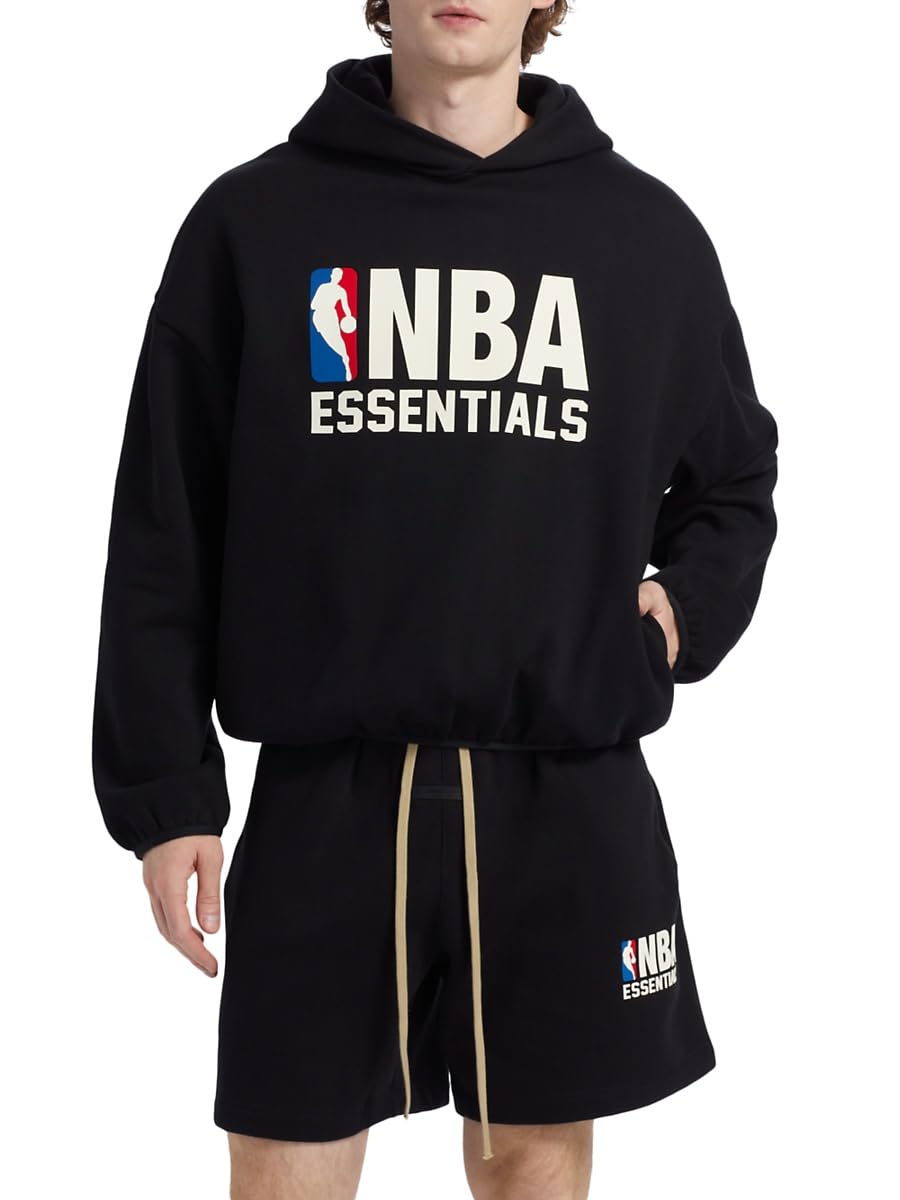 Fear of God Essentials, NBA Fleece Hoodie, X-Small, Black