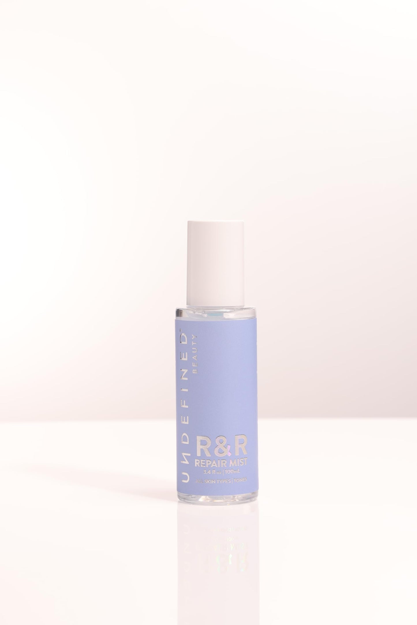 Undefined Beauty R&R Repair Mist Hypochlorous Acid Spray to calm inflammation, improve texture, increase hydration and balance; travel friendly size 3.4oz