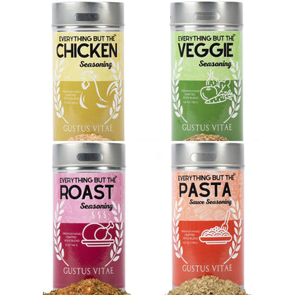 Meal Prep Flavor Combo Set - 4 Pack | Gourmet Seasoning Collection | Artisanal Spice Blends | All Natural, No MSG, Gluten, Fillers, or Anti-Caking Agents | Made In USA | Non GMO, All Natural | GLP-1 Friendly | Ultra Premium Spices | Sustainably Sourced Ru