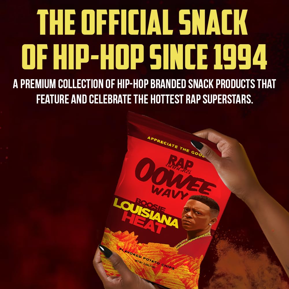 Rap Snacks Master P Honey BBQ Wavy Potato Chips 2.5 Oz Bags - Pack of 12