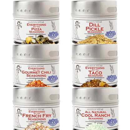 Midwestern Classic Seasonings Collection | Authentic Small Batch Spice Blends | Wings, Bugers, BBQ, Air Fryer, Snacks, Dips, Homemade, Home Cooking | 6 Gourmet All Natural Spice Blends | Hand Packed, Small Batch | Non GMO | GLP-1 Friendly | Sustainably So