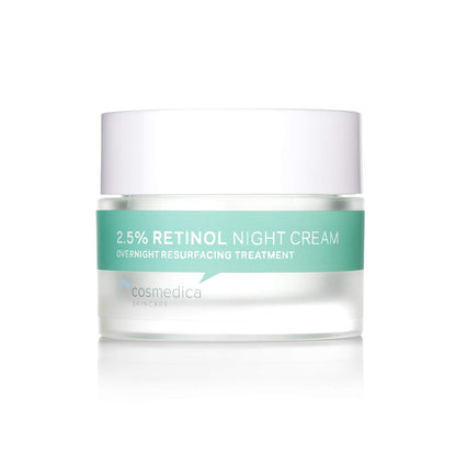 Cosmedica Skincare Retinol Night Cream - Daily Moisturizing Facial Lotion Night Cream. The best Retinol Cream with Vit A and Hyaluronic Acid to target skin concerns from Acne to Wrinkles (1.7oz)