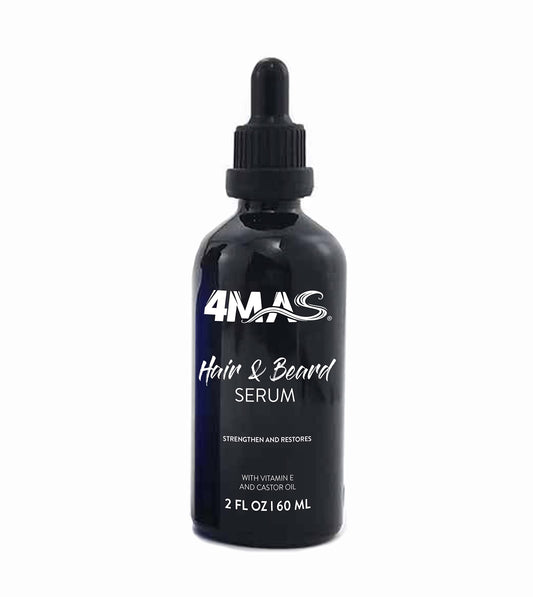 4MAS Hair & Beard Serum Castor Oil | 2 FL OZ | Strengthen & Restores |