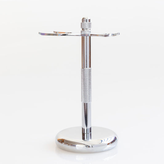 Bevel Safety Razor & Shaving Brush Display Stand with Non Slip Base, Dual Shave Stand Designed to Prevent Water Damage, Improve Hygiene and Protect Shaving Kit