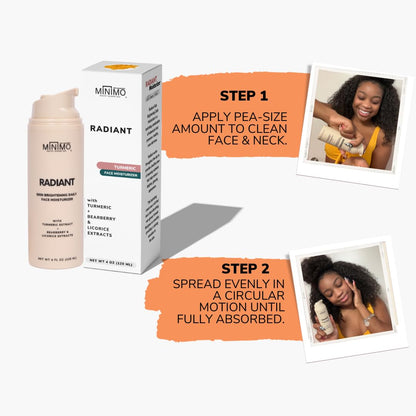 Minimo Radiant Brightening Daily Face moisturizer for Women | Naturally brightens skin discoloration and hyper-pigmentation |Best face moisturizer for women |face sunscreen moisturizer for oily skin
