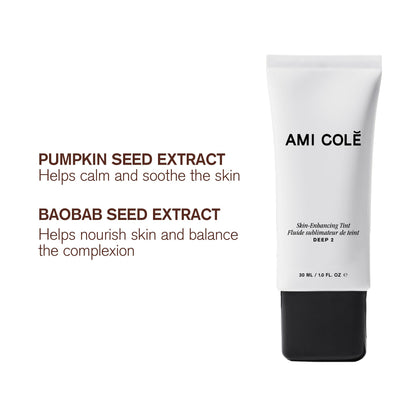 AMI COLÉ Skin-Enhancing Tinted Moisturizer (Rich 2), tinted moisturizer for face, bb cream, skin tint, face makeup