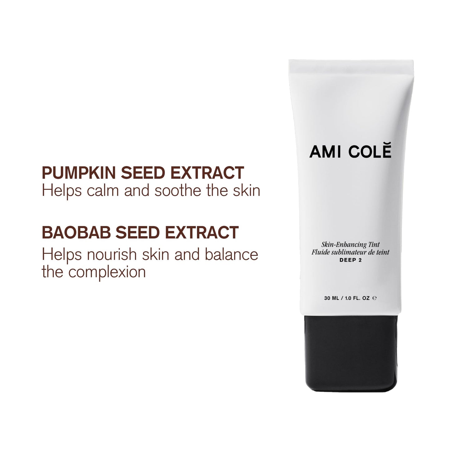 AMI COLÉ Skin-Enhancing Tinted Moisturizer (Medium 2), tinted moisturizer for face, bb cream, skin tint, face makeup