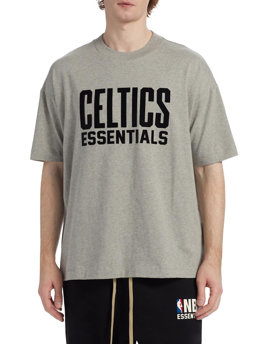 Fear of God Essentials, Celtics Cotton Jersey Crewneck T-Shirt, Small, Warm Heather