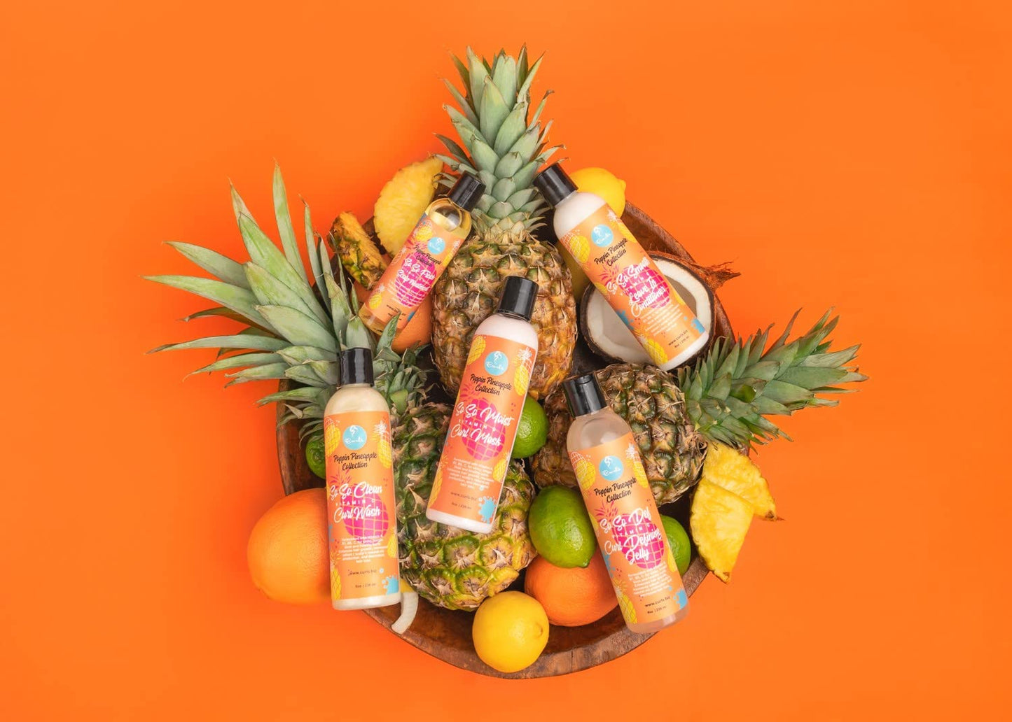 Curls Poppin Pineapple So So Smooth Vitamin C Leave In Conditioner - Conditions & Softens Hair - For Wavy, Curly, and Coily Hair Types, 8 Ounces