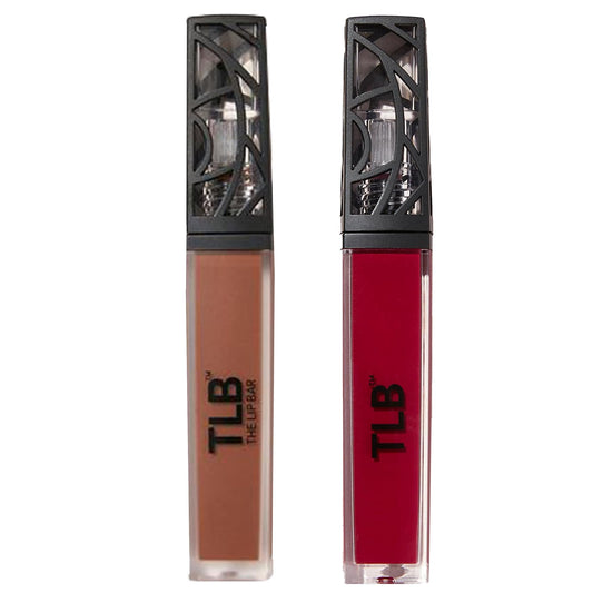 The Lip Bar Vegan Liquid Matte Lipstick, High Pigment Color & Long-Lasting with 8-12 Hours of Wear, Naturalista, Rich Auntie, 2 Pack