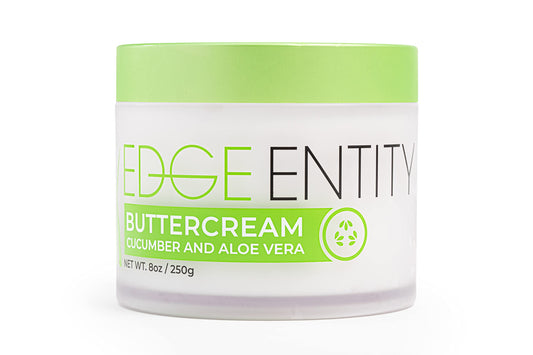 Edge Entity Buttercream Moisturizer - Aloe Vera & Cucumber for Hydrating and Thickening Kinky, Curly, Coily 4A-4C Hair Types and All Hair Textures, Volumizing for Fine Hair - 8 oz