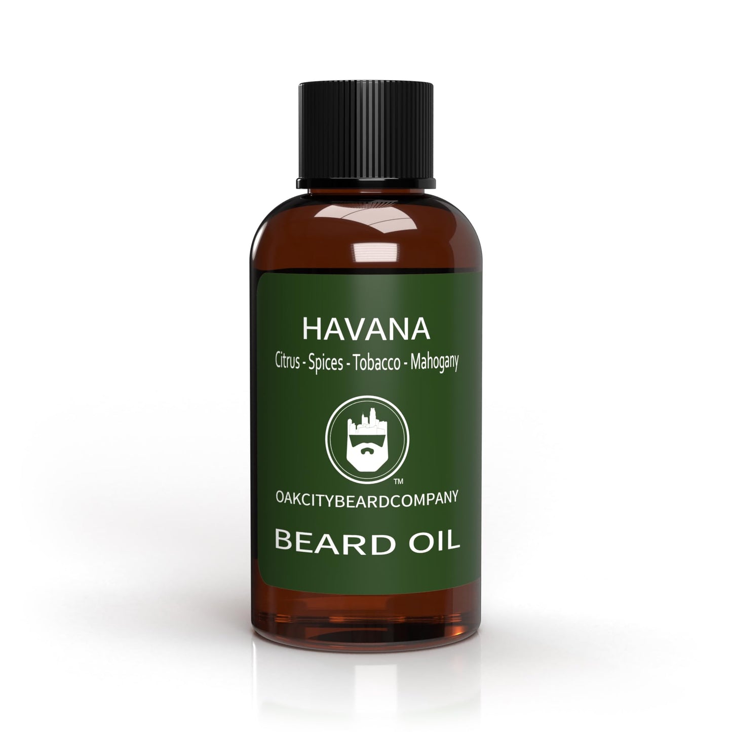 OakCityBeardCo. - Havana - 2 Ounce - Beard Oil - Beard Conditioner - Citrus - Spices - Golden Rum - Tobacco - Mahogany