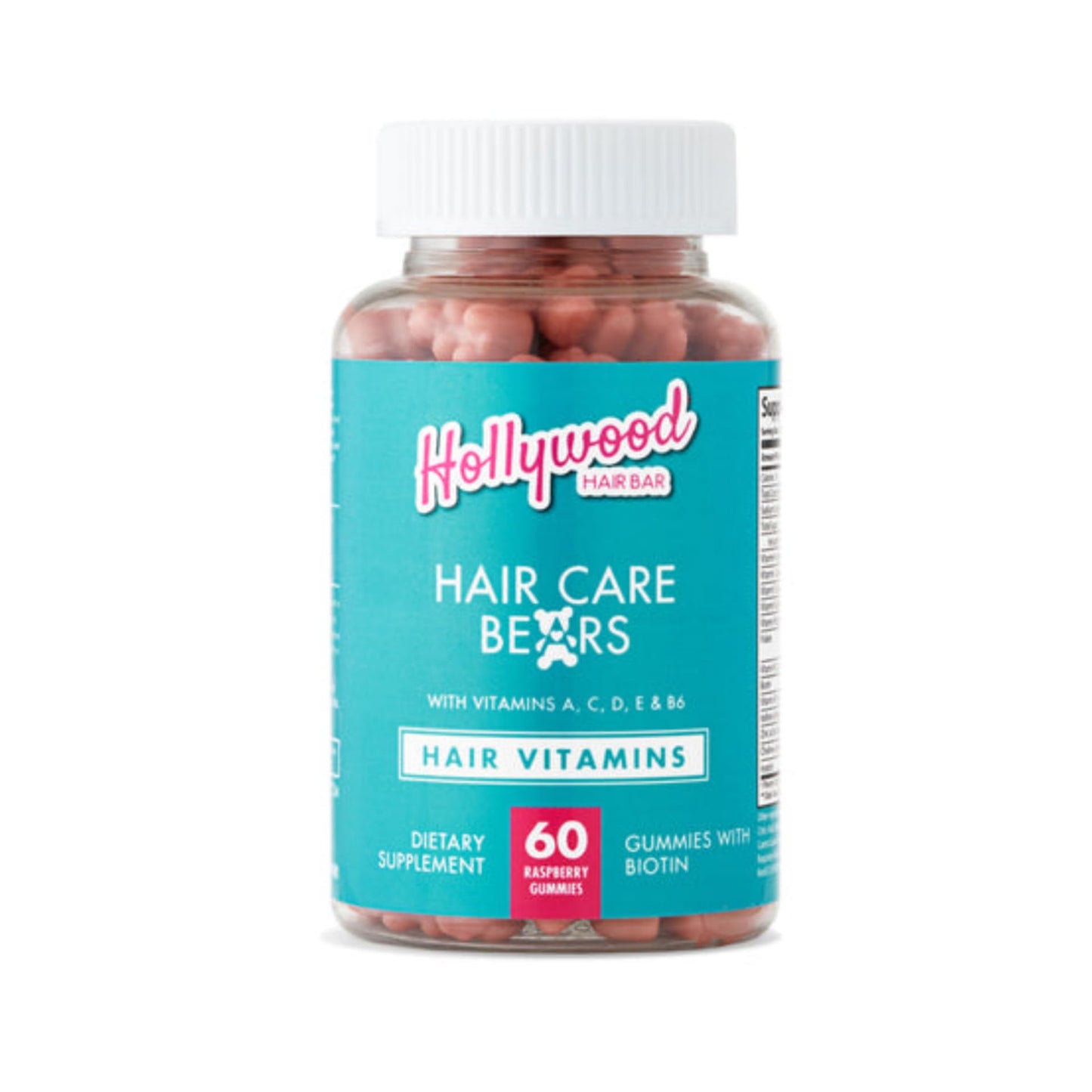 Hollywood Hair Bar Hair Care Bear Gummy Vitamins - for All Hair Types, Vegan and Cruelty Free, (1 Month Supply) 60 Count