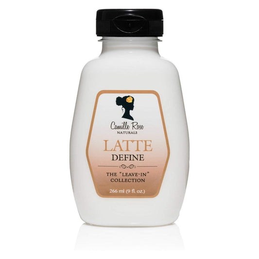Camille Rose Latte Define Leave in Styling Cream, with Black Cumin and Sunflower Seed Oils to Hold and Define Styles and Textures, for all Hair Types, 9 fl oz
