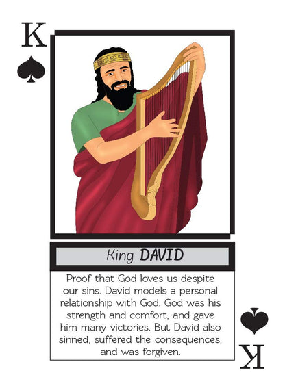 Kulture Games Playing Cards: Bible Legends - Diverse Bible Characters, Stories & Encouraging Bible Verses - Trivia Card Game - Christian Cards for Family Game Night - Christian Gifts