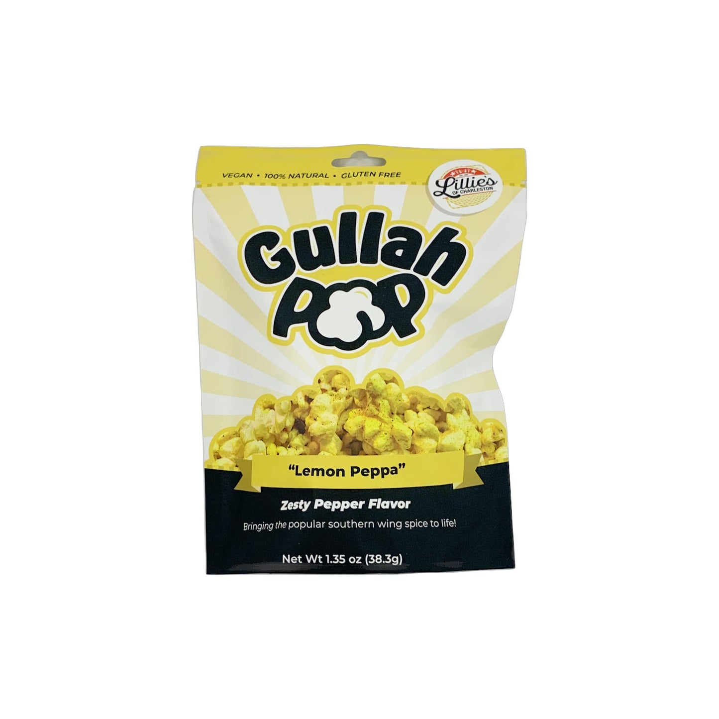 Lillie's of Charleston Gullah Pop 3 Flavor Variety, Healthy Artisanal Popcorn Snacks, Gluten Free, 1.1-1.35 Ounce Bags (Pack of 3)