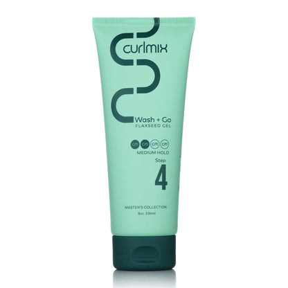 CurlMix Medium Hold Flaxseed Gel for Curly Hair - Defines & Elongates Curls without Dryness or Flaking