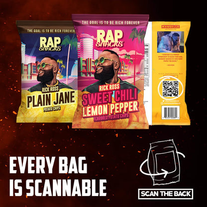 Rap Snacks Featuring Hip-Hop Star Snoop Dogg Cheddar BBQ 2.5 Oz Bags Pack of 6