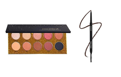 Mented Cosmetics | Everynight Eye Shadow Palette & Eyebrow Pencil Brow Or Later (Medium Brown)