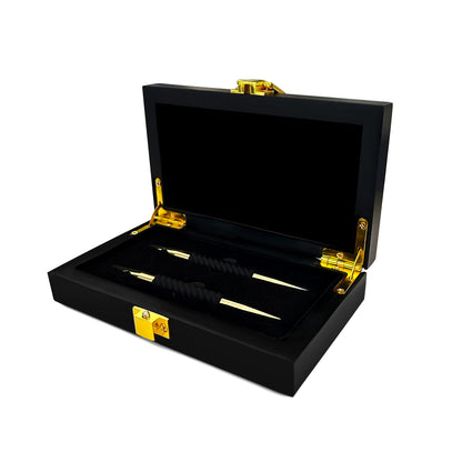 Locsanity Interlocking Dual Ended Dreadlock Loc Tool Sisterlocks, Microlocks, Small Locs and Medium Locs Redesigned Metal 24ct Gold Plated (Gift Set)