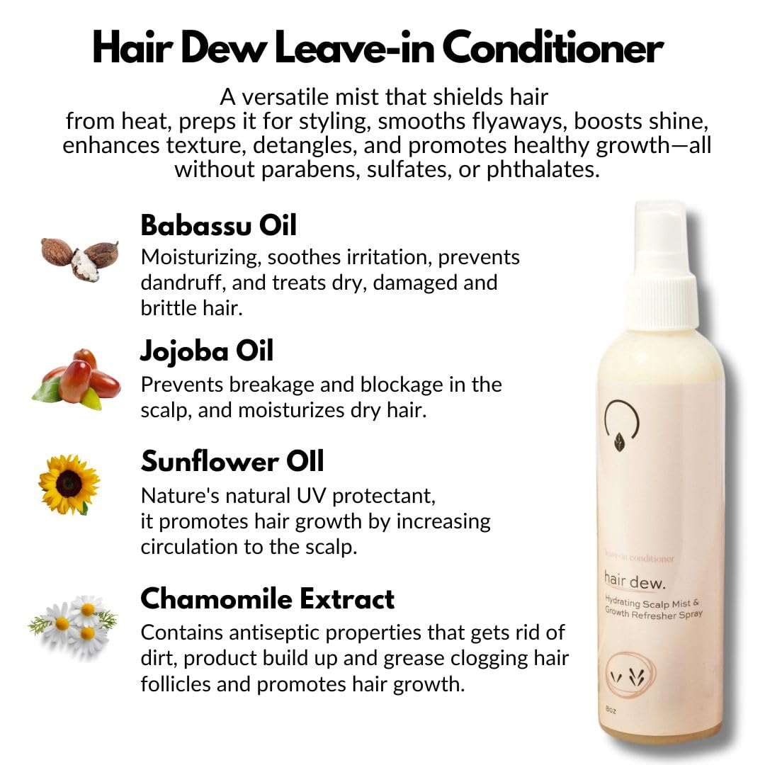 OrganiGrowHairCo Hair Dew Low Porosity Leave in Conditioner