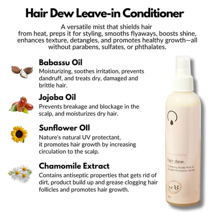 OrganiGrowHairCo Hair Dew Low Porosity Leave in Conditioner